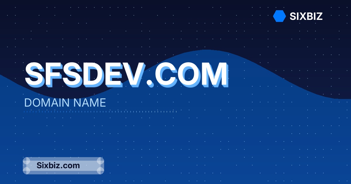 sfsdev.com - Premium Domain Name For Sale
