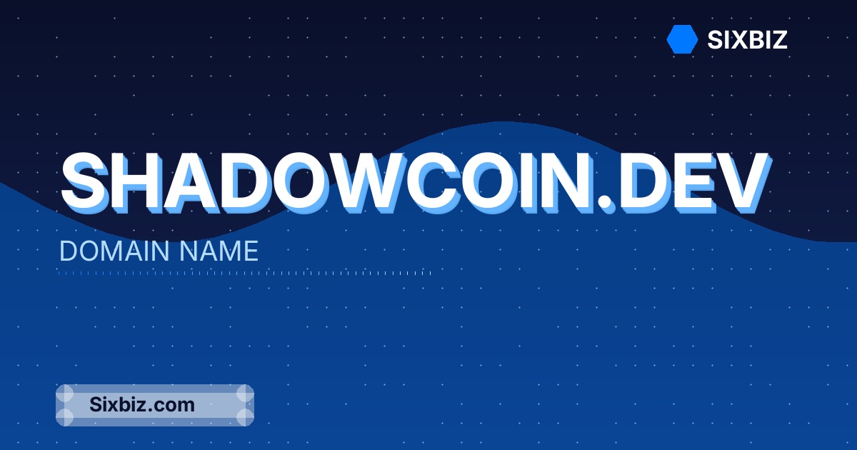 shadowcoin.dev - Premium Domain Name For Sale