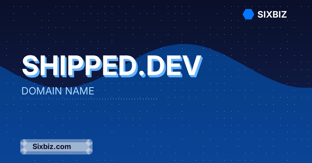 shipped.dev - Premium Domain Name For Sale