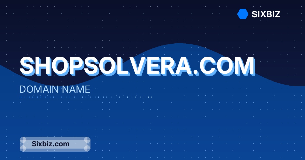 shopsolvera.com - Premium Domain Name For Sale