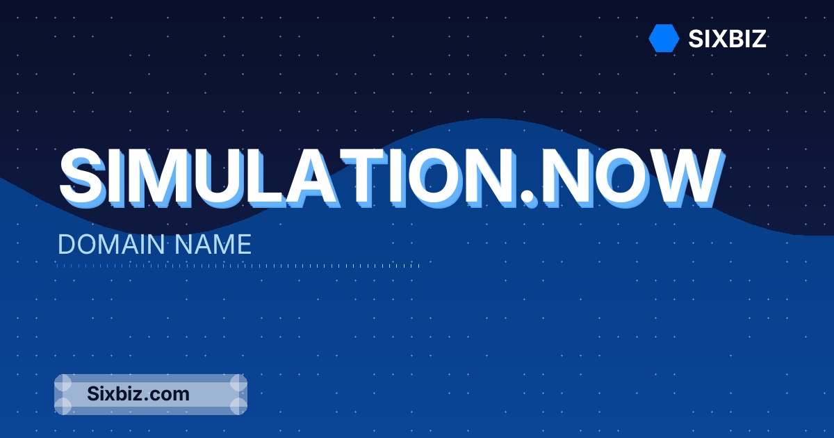 simulation.now - Premium Domain Name For Sale