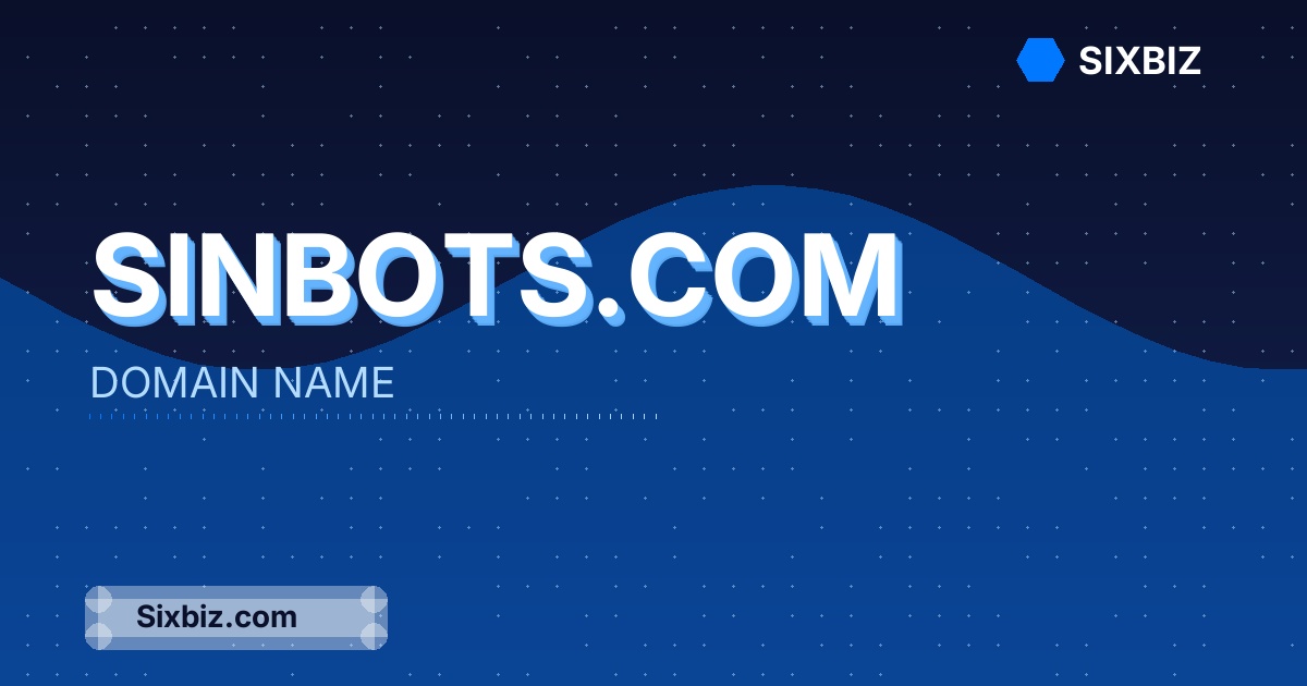 sinbots.com - Premium Domain Name For Sale