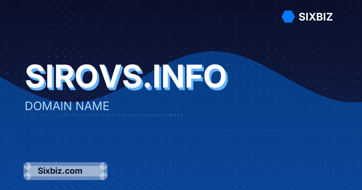 sirovs.info - Premium Domain Name For Sale