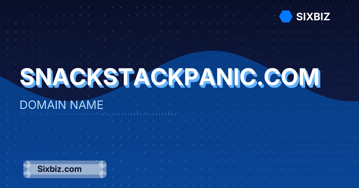 snackstackpanic.com - Premium Domain Name For Sale