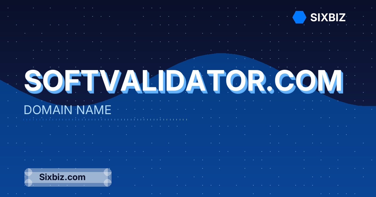 softvalidator.com - Premium Domain Name For Sale