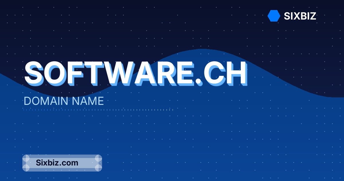 software.ch - Premium Domain Name For Sale