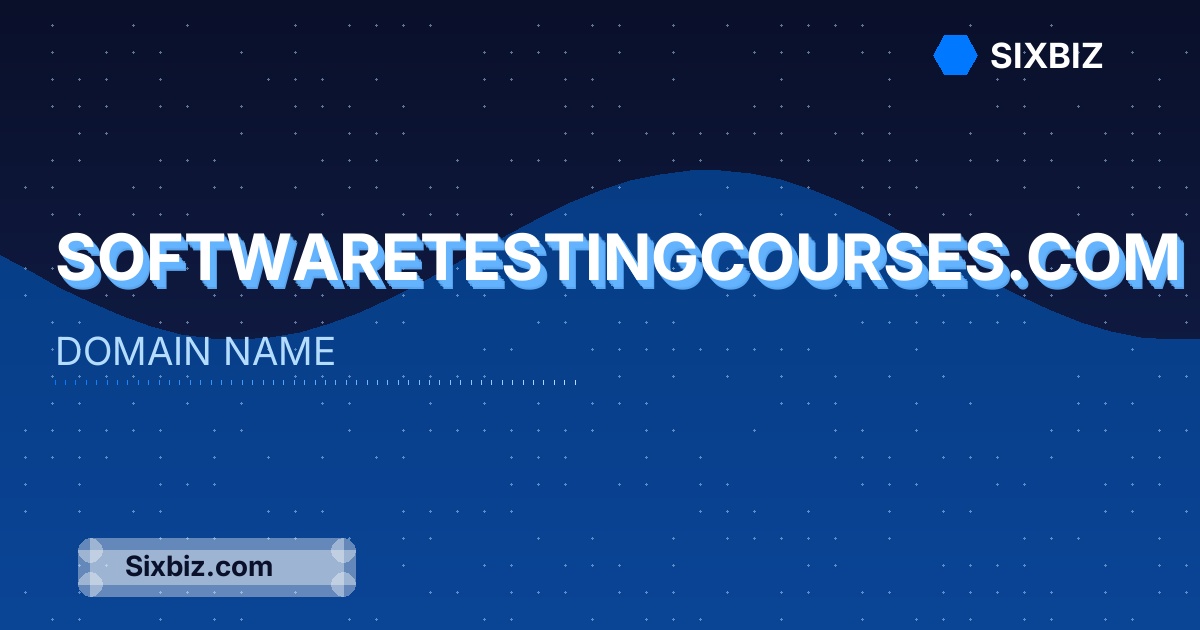 softwaretestingcourses.com - Premium Domain Name For Sale