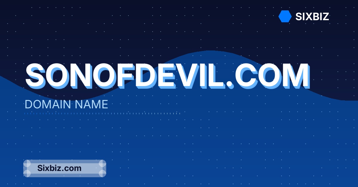sonofdevil.com - Premium Domain Name For Sale