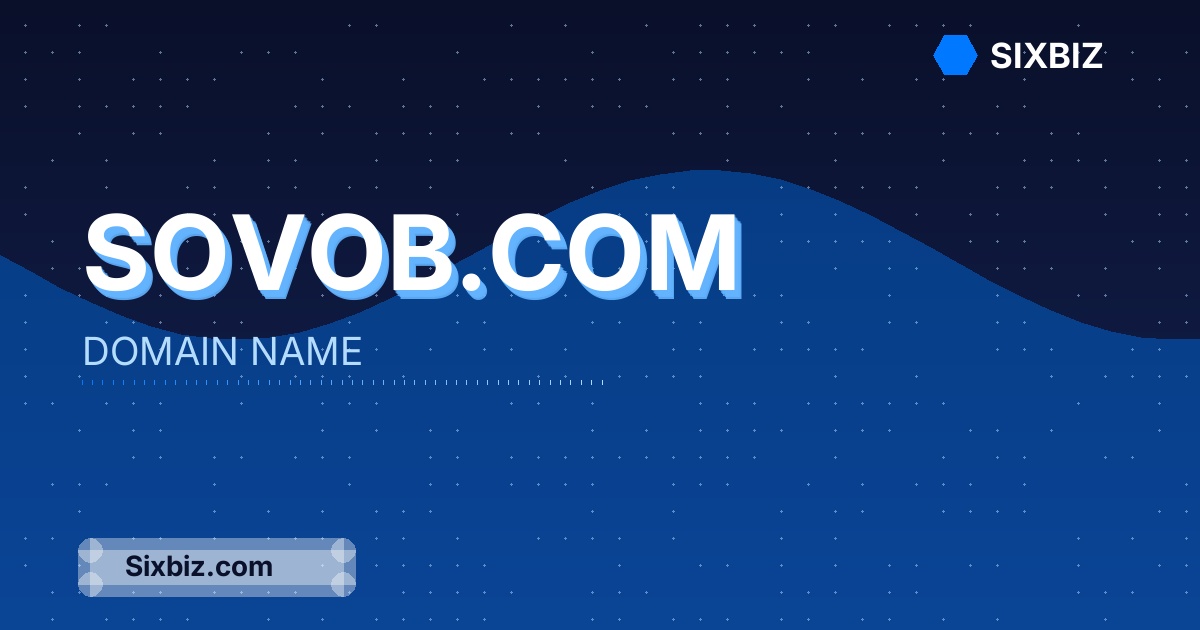 sovob.com - Premium Domain Name For Sale
