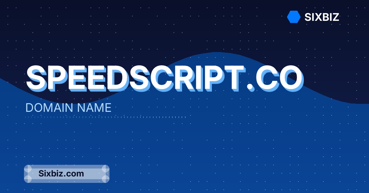 speedscript.co - Premium Domain Name For Sale
