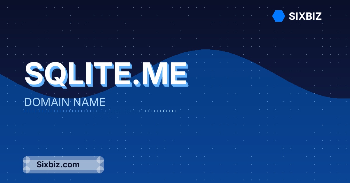 sqlite.me - Premium Domain Name For Sale