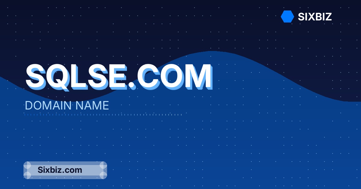sqlse.com - Premium Domain Name For Sale