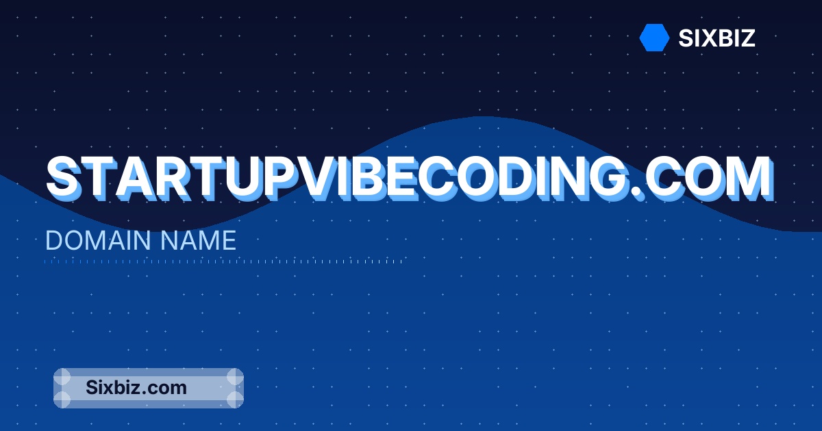 startupvibecoding.com - Premium Domain Name For Sale