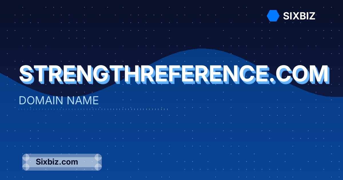 strengthreference.com - Premium Domain Name For Sale