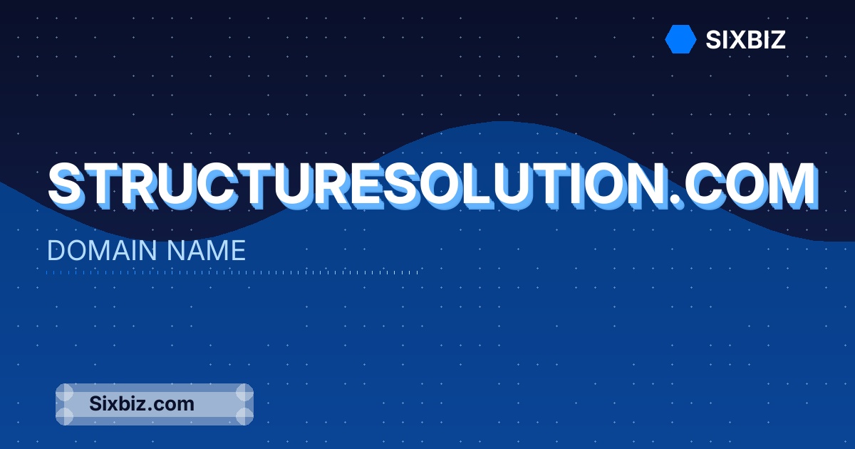 structuresolution.com - Premium Domain Name For Sale