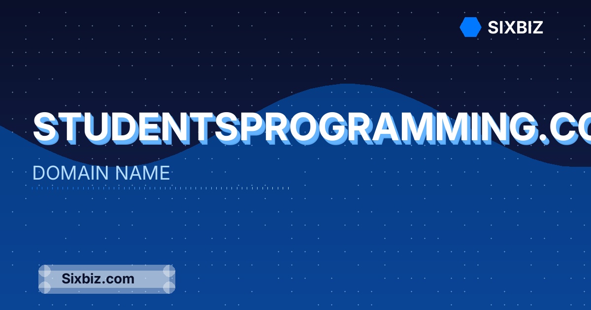 studentsprogramming.com - Premium Domain Name For Sale