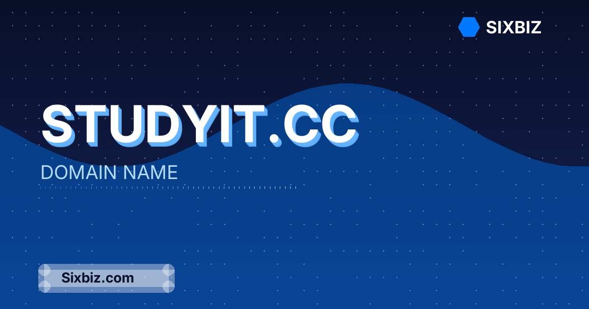 studyit.cc - Premium Domain Name For Sale