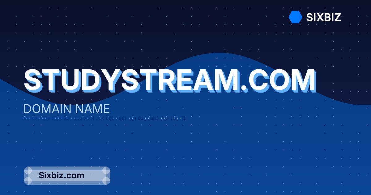 studystream.com - Premium Domain Name For Sale