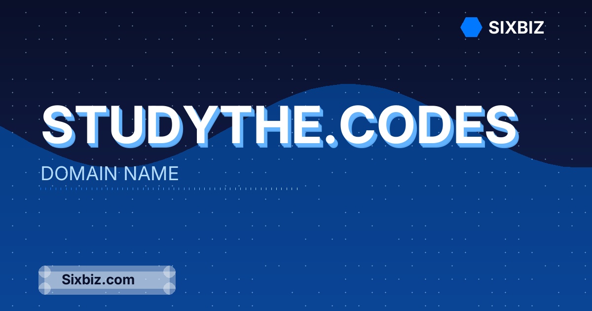 studythe.codes - Premium Domain Name For Sale