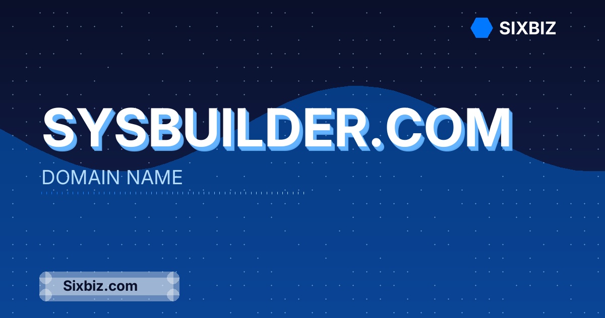 sysbuilder.com - Premium Domain Name For Sale