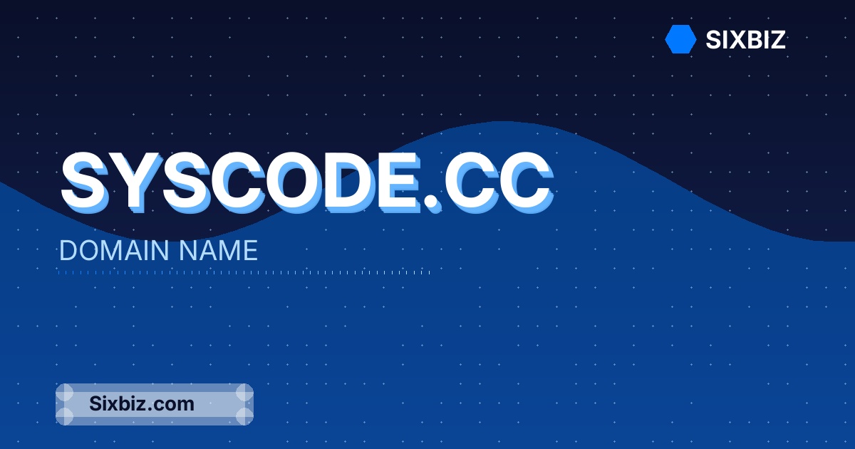 syscode.cc - Premium Domain Name For Sale