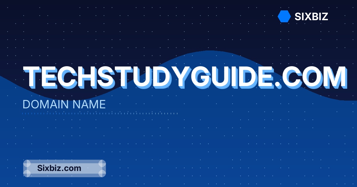 techstudyguide.com - Premium Domain Name For Sale