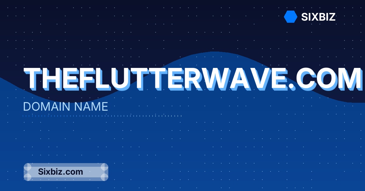 theflutterwave.com - Premium Domain Name For Sale