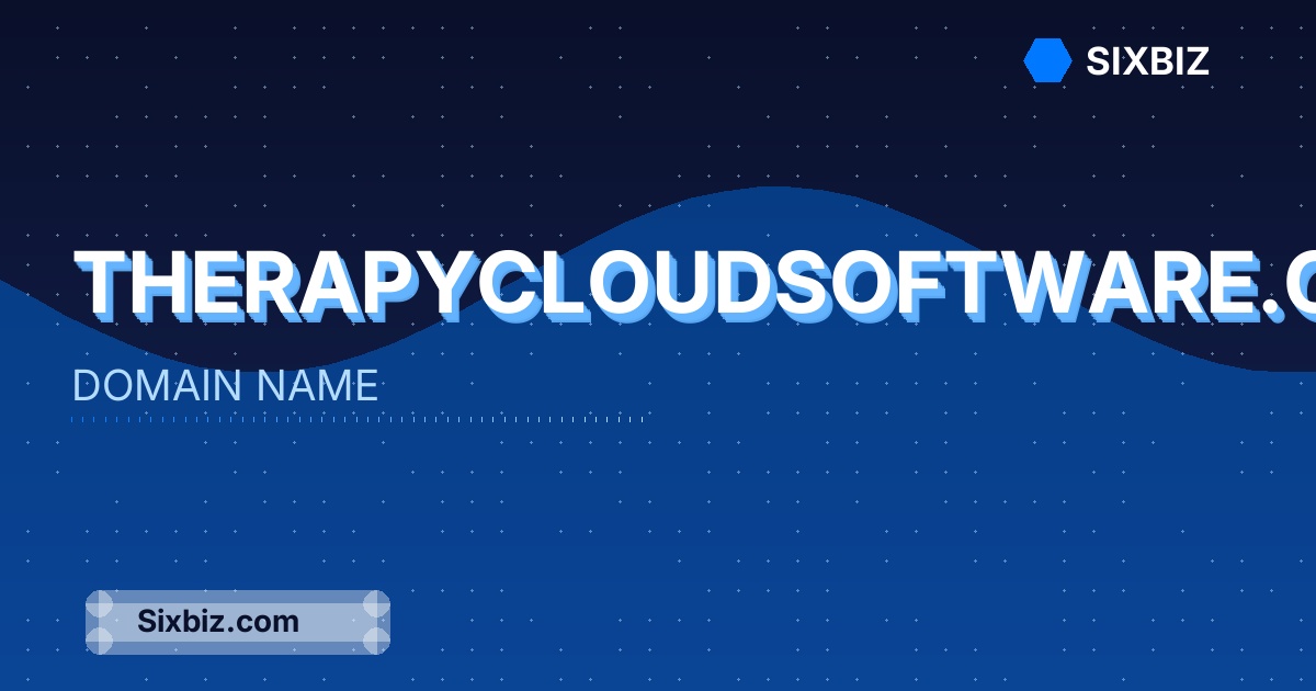 therapycloudsoftware.com - Premium Domain Name For Sale