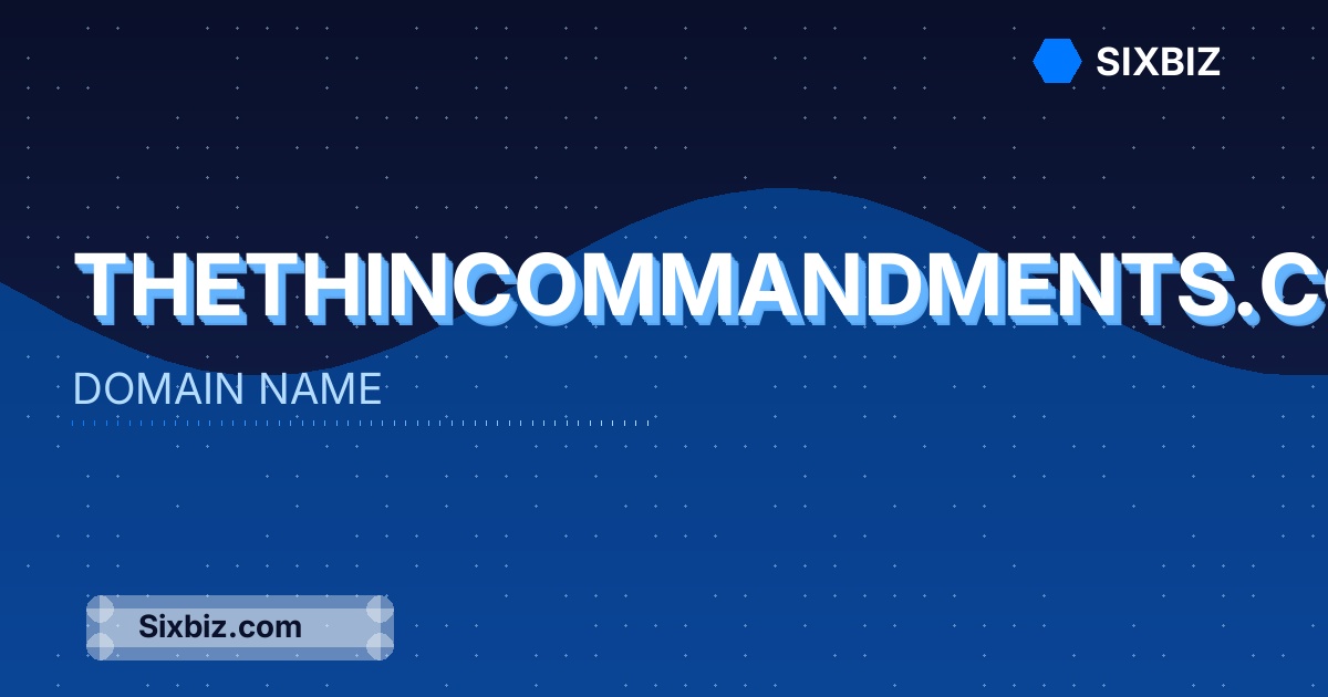 thethincommandments.com - Premium Domain Name For Sale