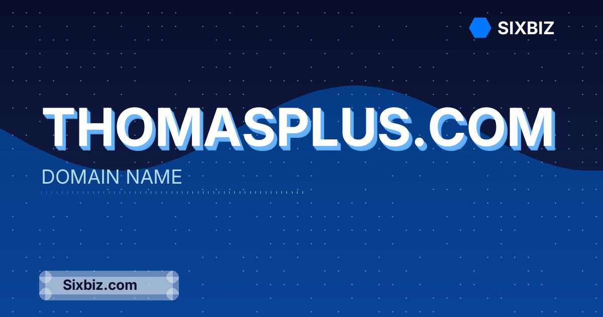 thomasplus.com - Premium Domain Name For Sale