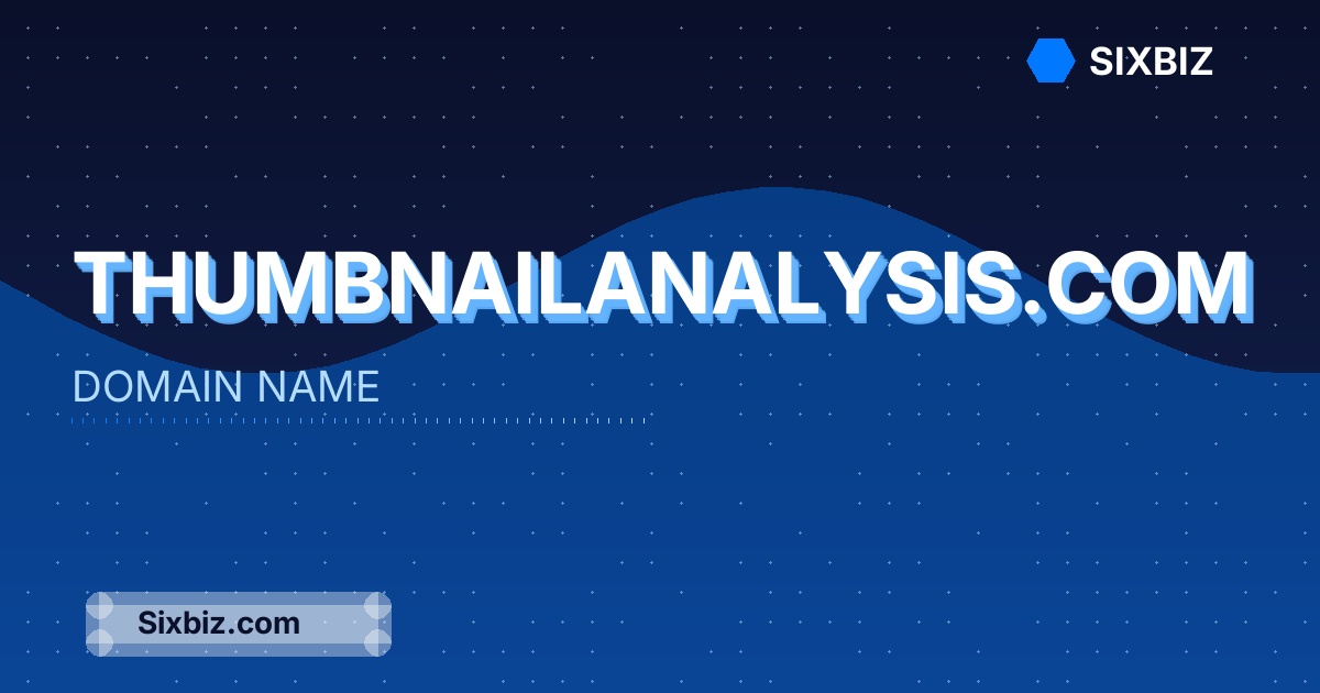 thumbnailanalysis.com - Premium Domain Name For Sale