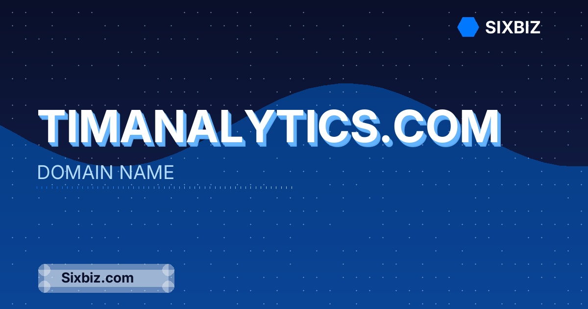 timanalytics.com - Premium Domain Name For Sale