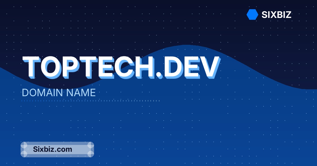 toptech.dev - Premium Domain Name For Sale