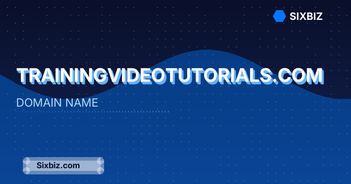 trainingvideotutorials.com - Premium Domain Name For Sale