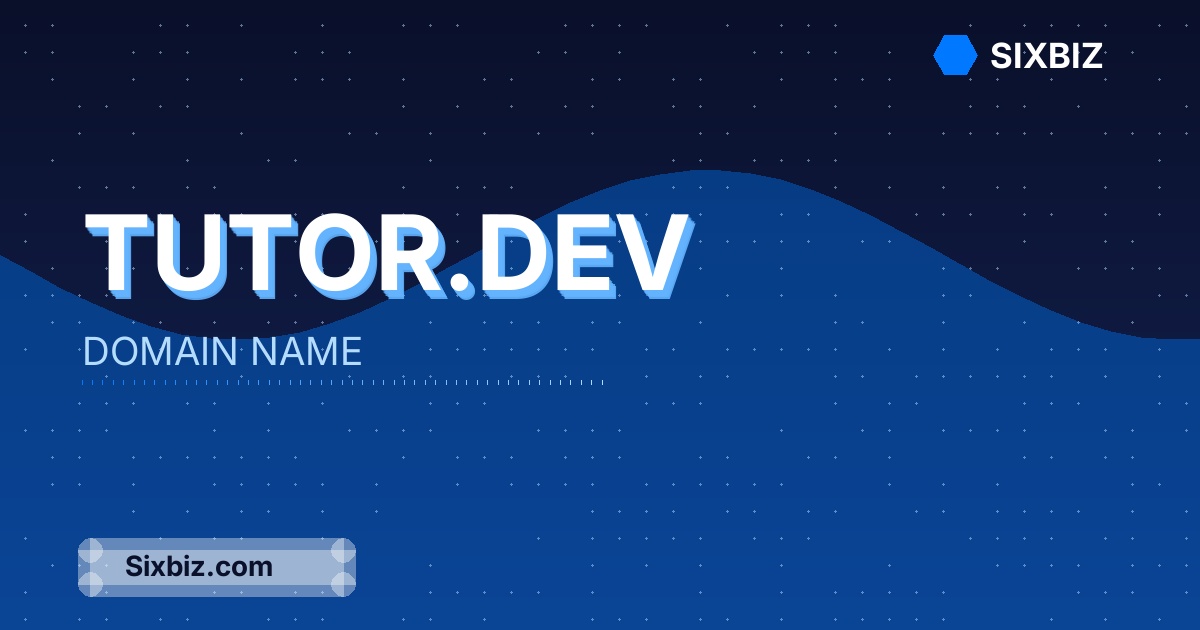 tutor.dev - Premium Domain Name For Sale
