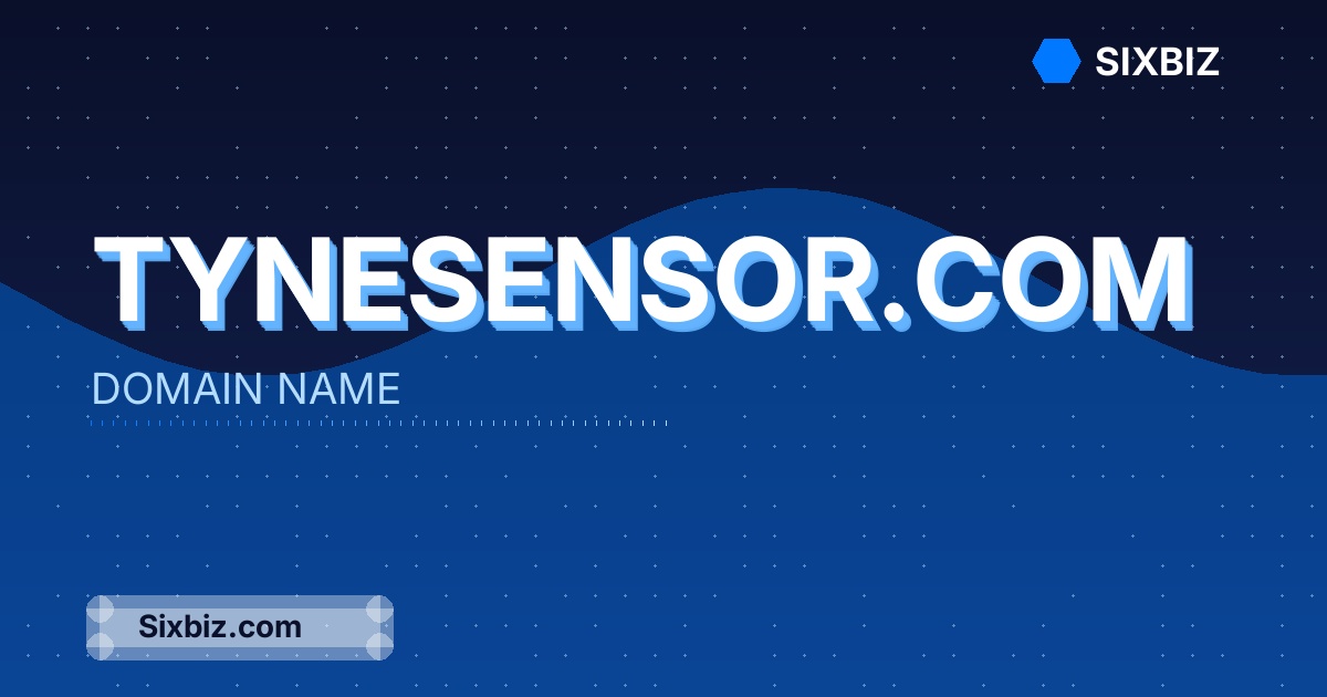 tynesensor.com - Premium Domain Name For Sale