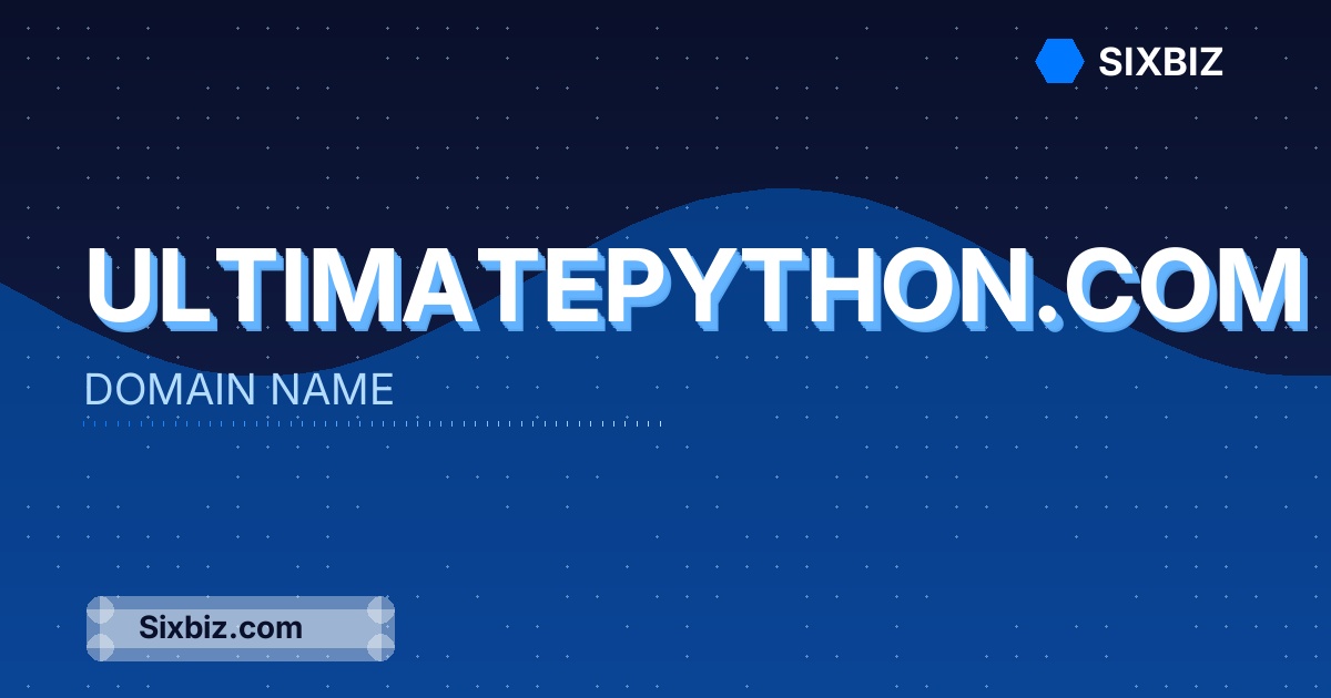 ultimatepython.com - Premium Domain Name For Sale