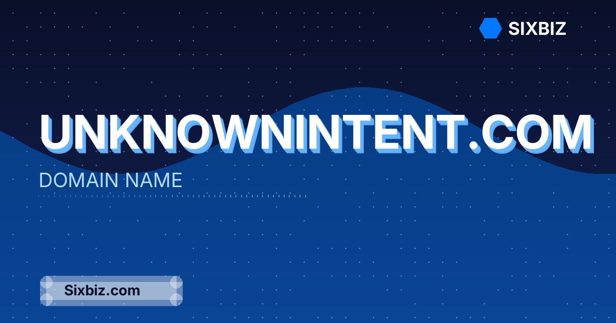 unknownintent.com - Premium Domain Name For Sale