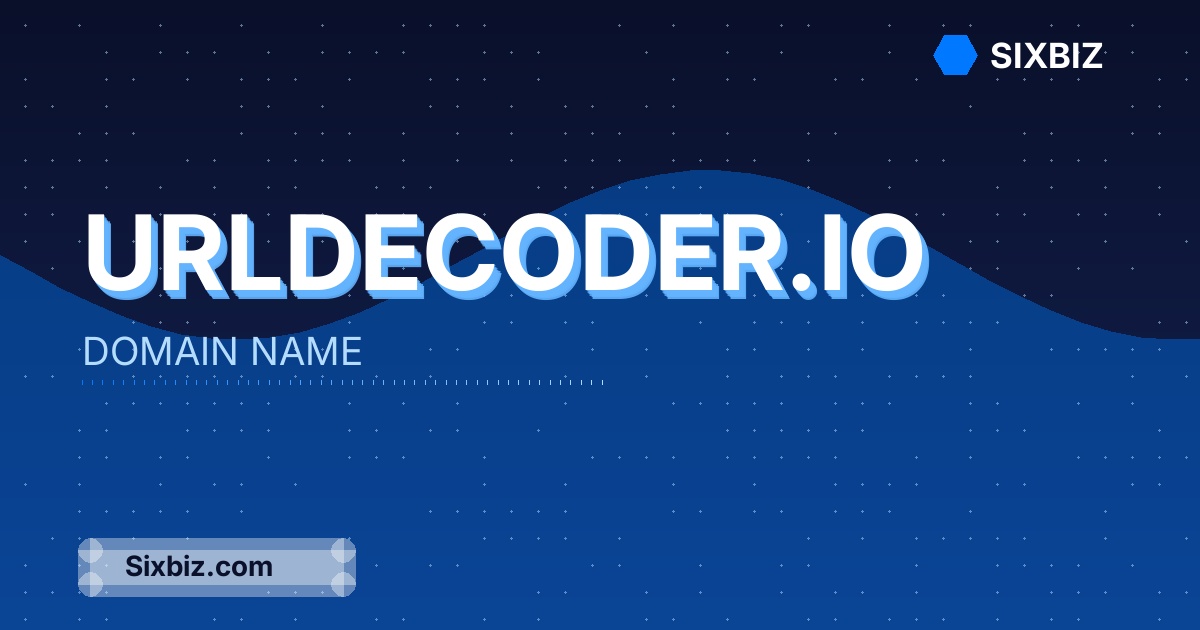 urldecoder.io - Premium Domain Name For Sale