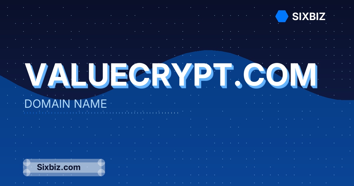 valuecrypt.com - Premium Domain Name For Sale