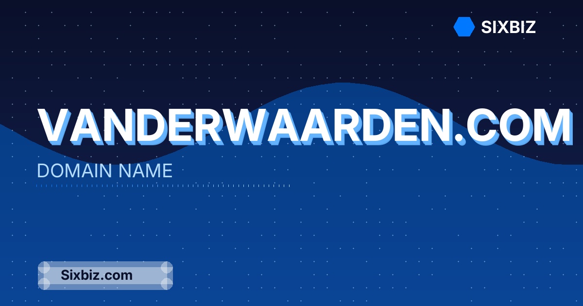 vanderwaarden.com - Premium Domain Name For Sale