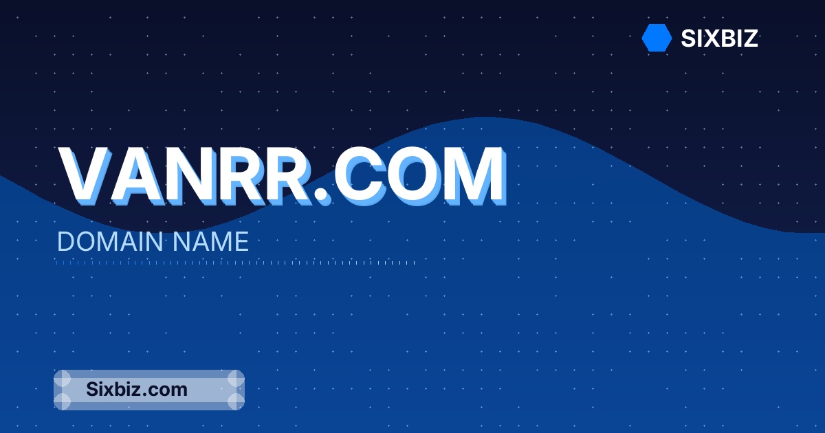 vanrr.com - Premium Domain Name For Sale