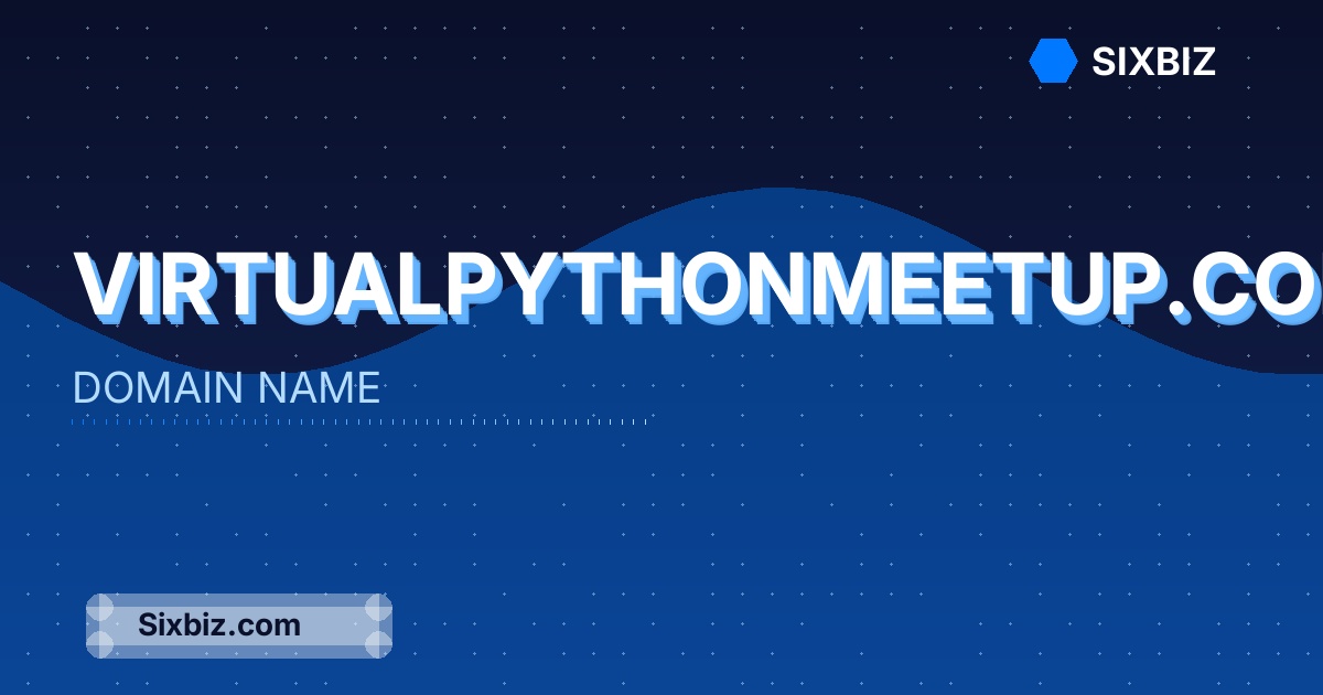 virtualpythonmeetup.com - Premium Domain Name For Sale