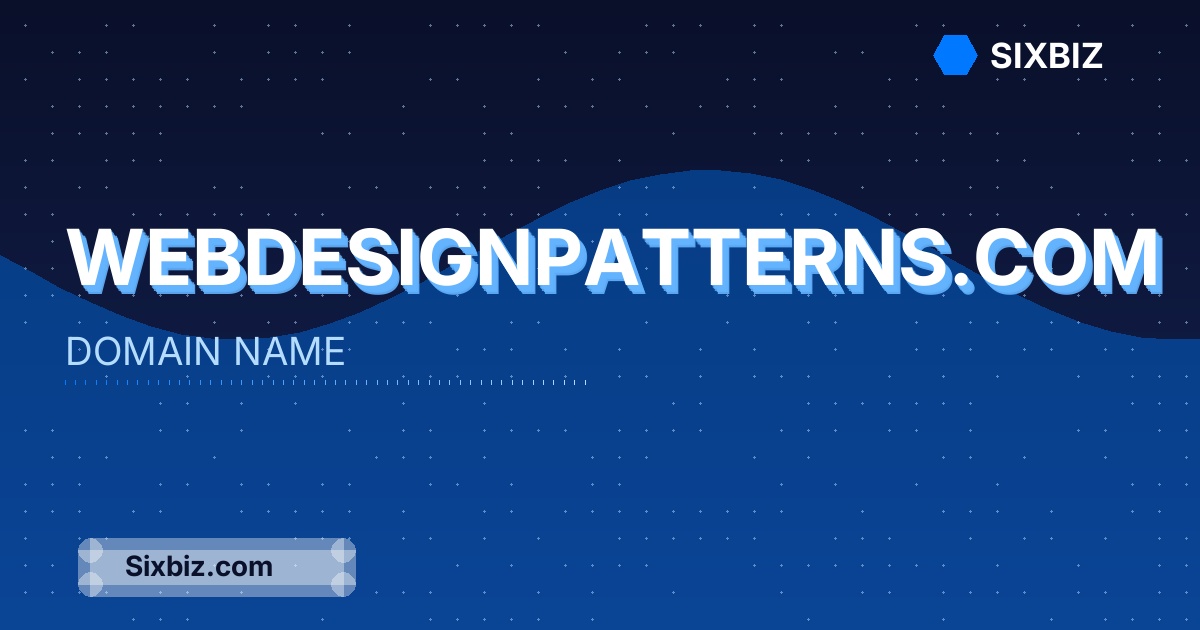 webdesignpatterns.com - Premium Domain Name For Sale