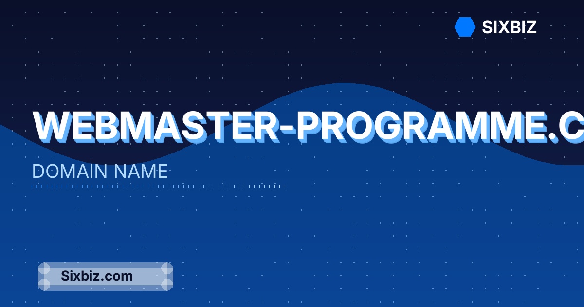 webmaster-programme.com - Premium Domain Name For Sale