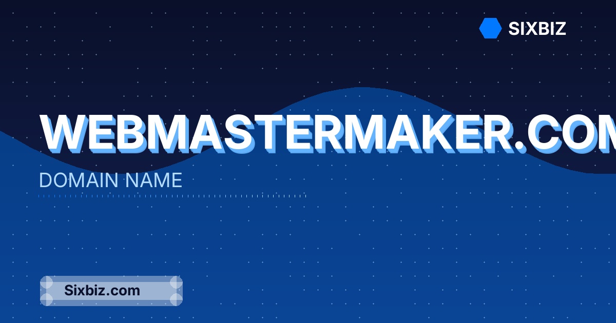 webmastermaker.com - Premium Domain Name For Sale