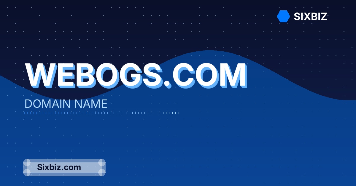 webogs.com - Premium Domain Name For Sale