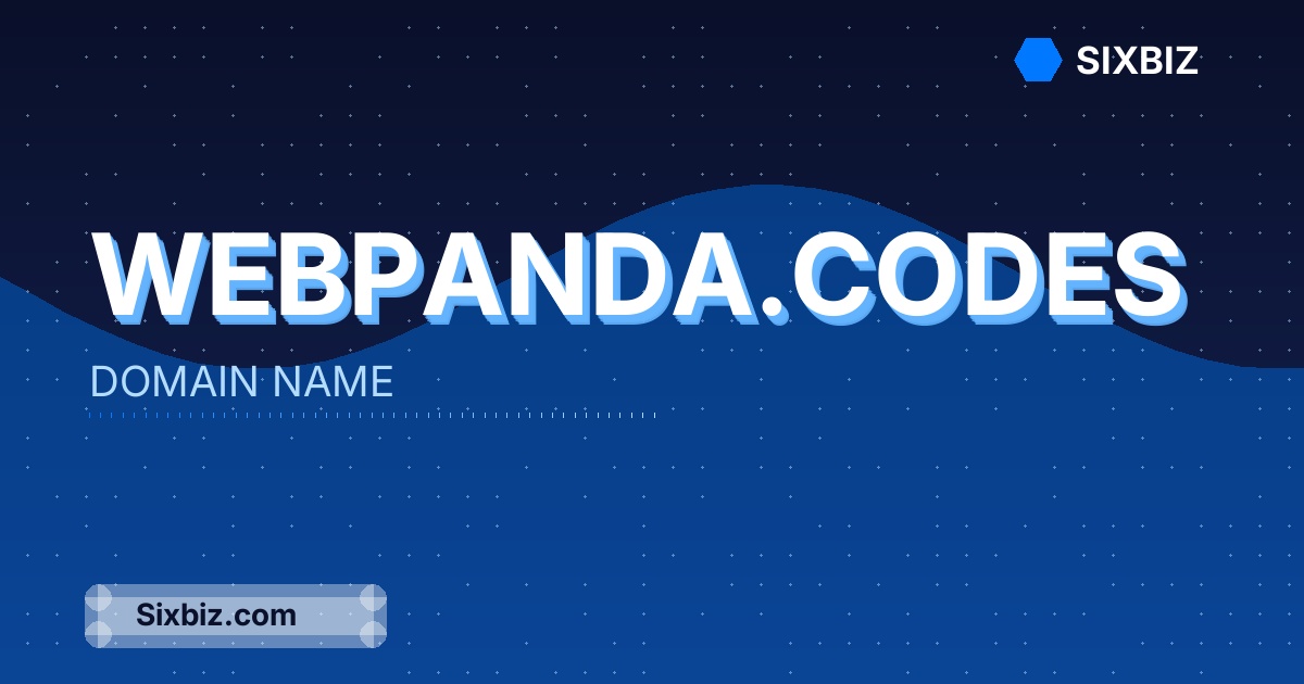 webpanda.codes - Premium Domain Name For Sale
