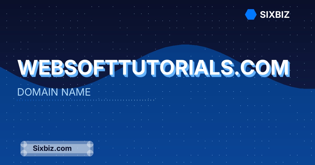 websofttutorials.com - Premium Domain Name For Sale