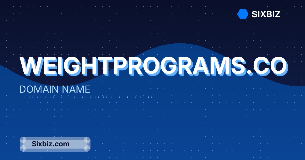 weightprograms.co - Premium Domain Name For Sale
